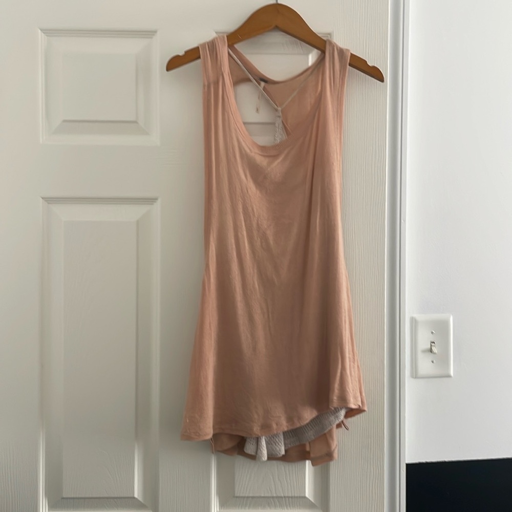 Free People layered peach tank